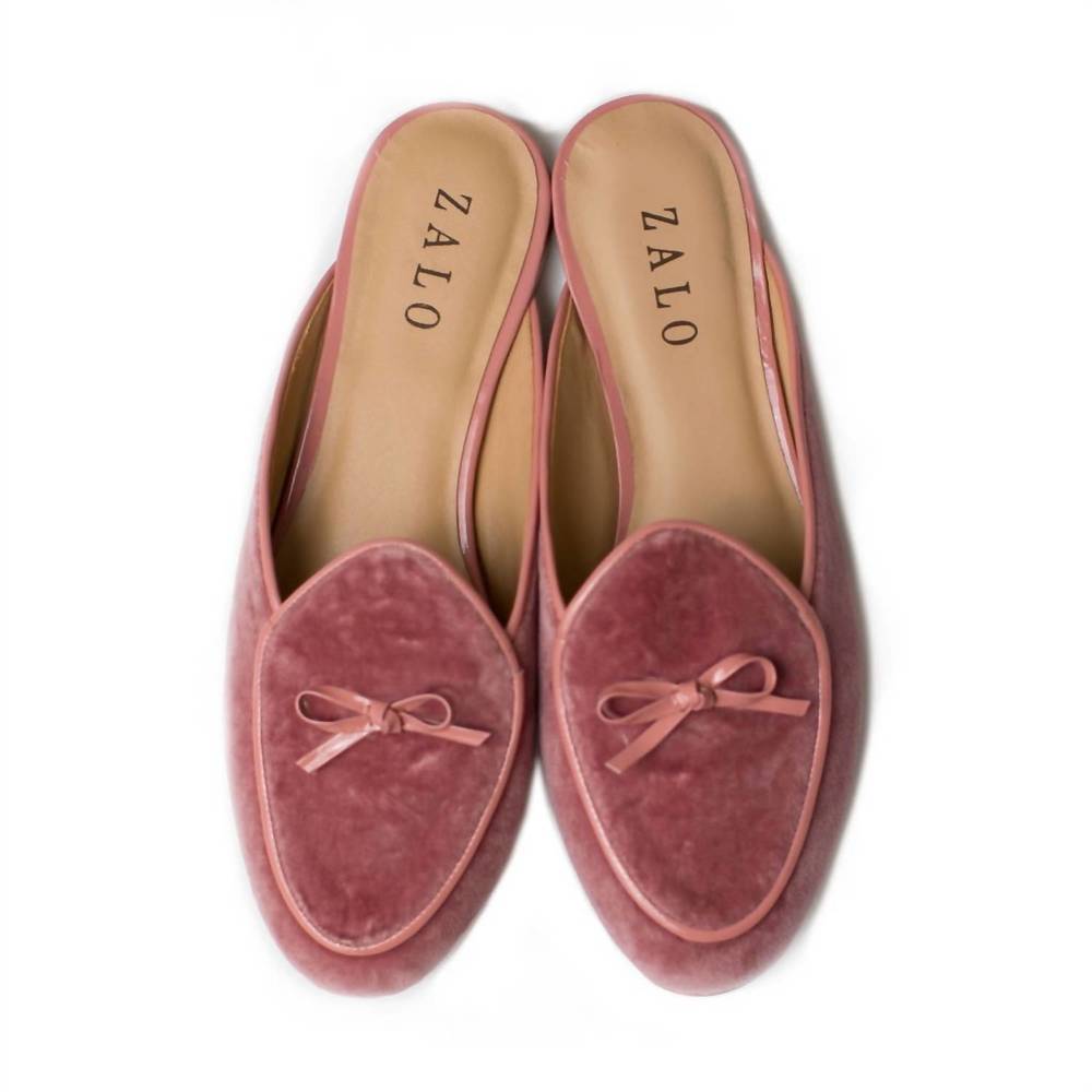 NEW HOUSE OF ZALO women's bow mule in rose